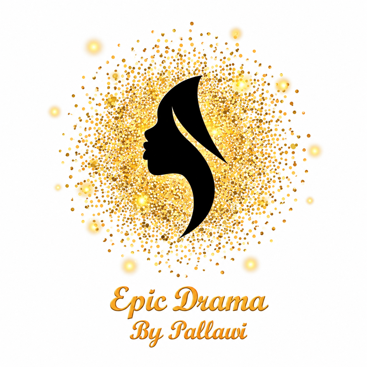 Golden Glamour Silhouette Logo
