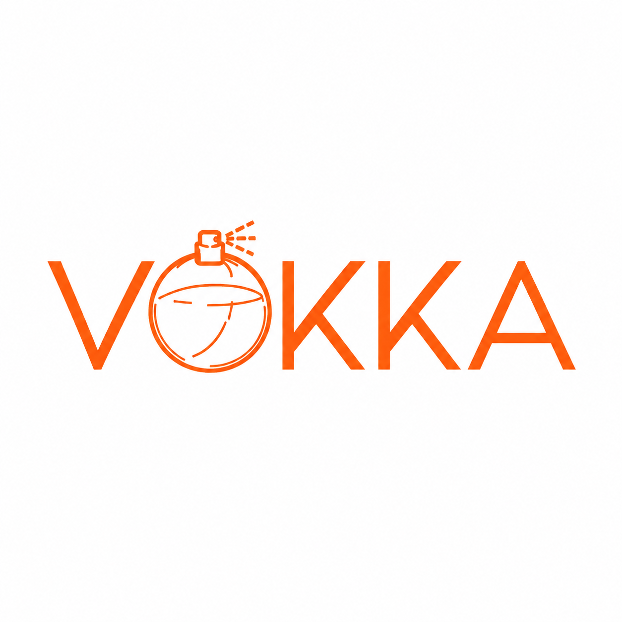 Minimalist Orange VOKKA Perfume Logo